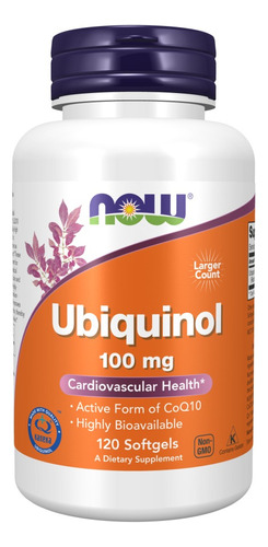 Now Foods Ubiquinol 100mg 120 Softgels Importado E U A