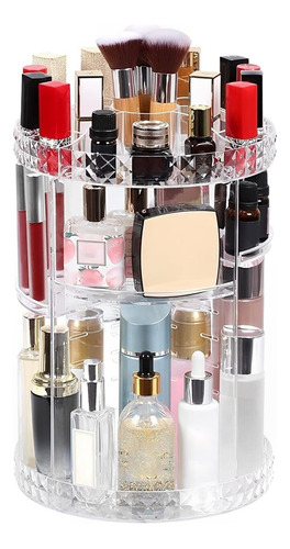 3 Niveles Organizador Maquillaje Giratorio Con Compartimento