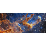 Poster 40x90cm Pilares Da Criação James Webb  Decoração Nerd Geek Astronomia Foto Capturada - Plastificado