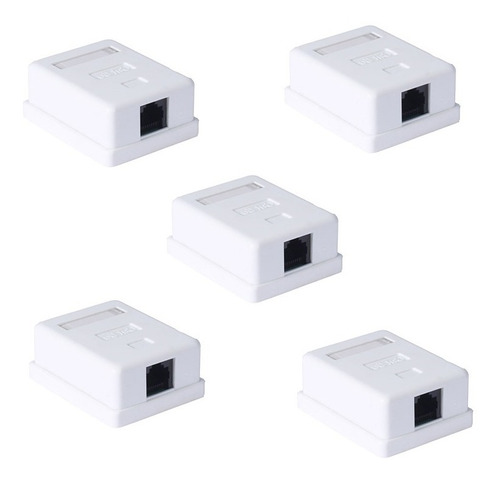 Conector Cable Rj45 Cat6 Caja  Red ×5