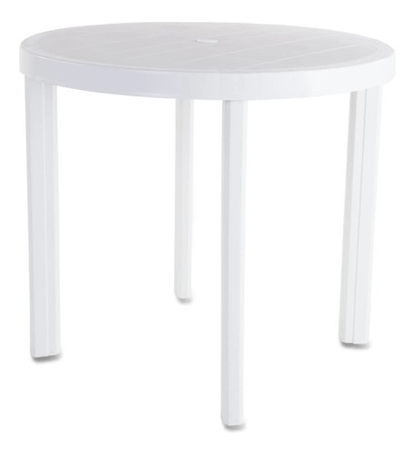 Mesa Redonda Pvc Garden Life Blanco