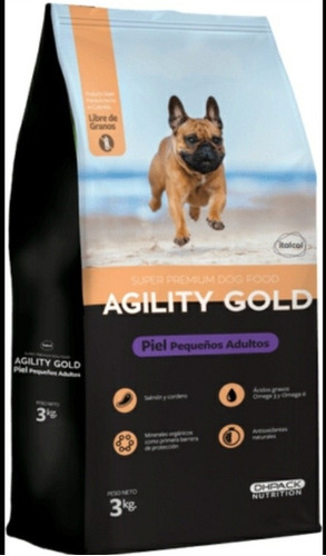 Agility Gold Piel Pequeños Adultos 3kg A $18300