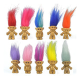 10 Mini Muñecas Troll Pvc Vintage Trolls Lucky Doll Mini