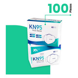 100 Cubrebocas Kn95 Con 4 Filtros De Protección Color Blanco