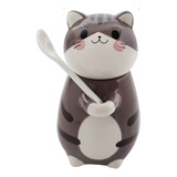 Azucarera Forme De Gato Con Cuchara Kawaii Modelo A