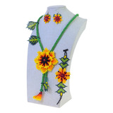 Collar Lazo Flor Con Aretes Y Pulsera Para Mujer Color 4