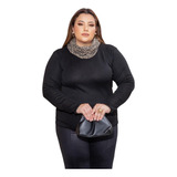 Blusa Plus Size Cacharrel Gola Boba Trico 