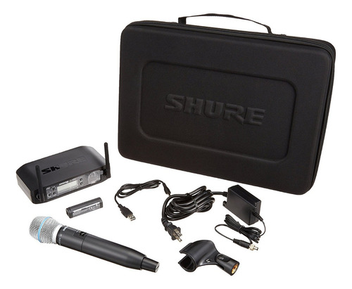 Sistema Inalámbrico Shure Glxd24+/b87a Micrófono De Voz Color Negro