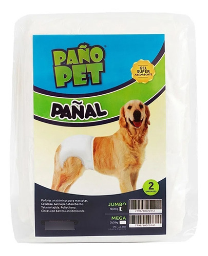 Pañal Paño Pet® Gel Perros Incontinencia Celo Operación