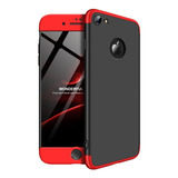 Carcasa Para iPhone 7 8 Antigolpes Gkk Slim Bordes 360 Color Rojo/negro 360