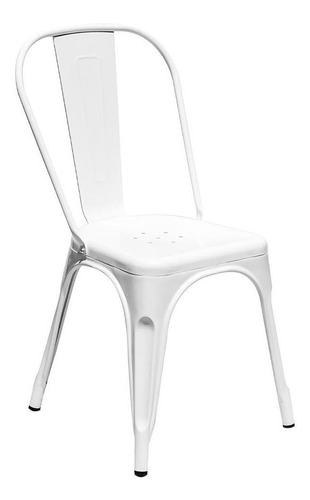 Silla Tolix De Comedor O Terraza Exterior - Blanca