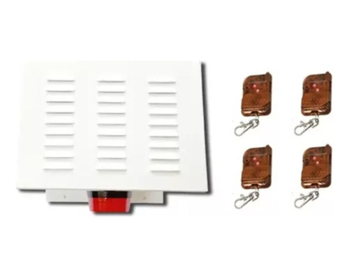 Kit Alarma Comunitaria 20 W + 4 Controles + Bateria Respaldo