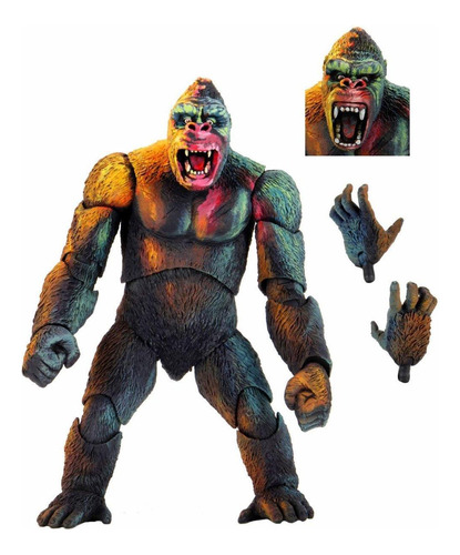 Figura De Estatua Clásica De King Kong Ilustrada En Color, E