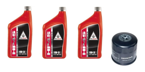 Kit Aceite Original X3 Pro Honda Hp4s 4t 10w-30 + Filtro 