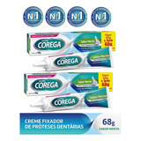 Ultra Corega 68g Kit Sabor Menta Fixador Dentaduras 2un