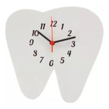 Relógio Acrílico Dente Sala Escritório Consultório Dentista
