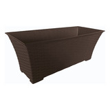 Maceta Rectangular Café 60cm + Fertilizante De Regalo