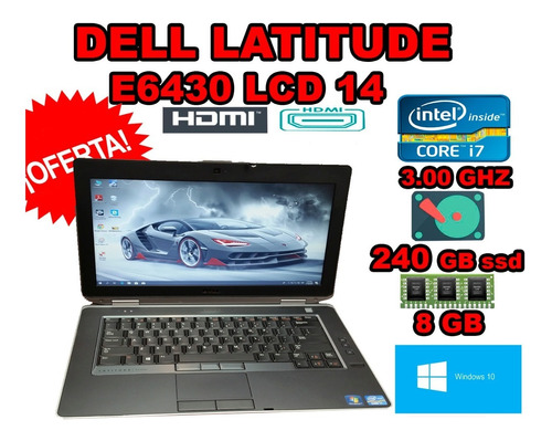 Laptop I7 De 3ra Dell  240gb Ssd 8gb 