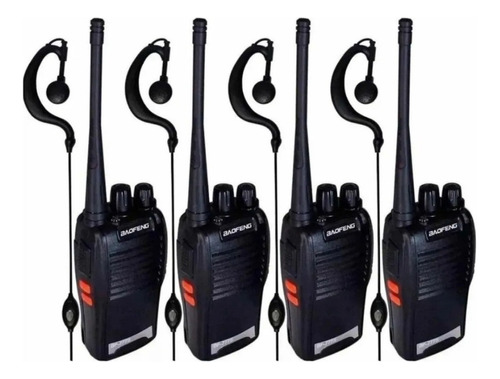 Kit 4 Radios Walktalkies Comunicador 16 Ch 12km Baofeng 777s