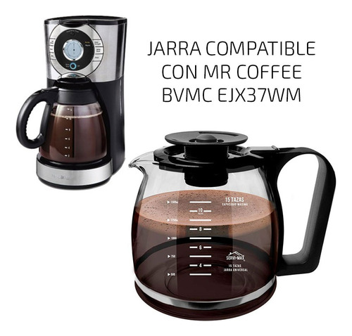 Jarra 15 Tazas Compatible Con Mr Coffee Bvmc Ejx37wm