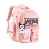 Bonita Mochila Kuromi Para Niñas De Escuela Primaria, Grado Color Rosa/grande