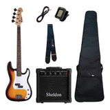 Baixo Precision Bass 4 Cordas Pbs Phx Metálico + Cubo Bss150