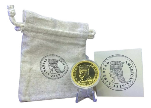 Moneda Conmemorativa 10.000 Pesos Bicentenario Baño De Oro 