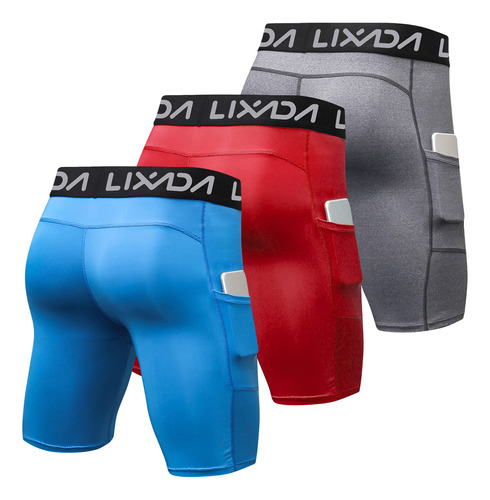 Shorts Masculinos Active.shorts Esportivos Lixada Com Bolso