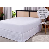 Capa De Colchão Cama Solteiro Com Zíper 1,88m X 88cm X 30cm Cor Branco Desenho Do Tecido Resistente Ajuste Com Zíper