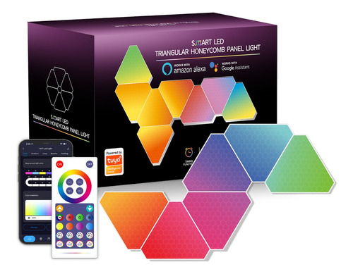 Luces Cuánticas Triangulares Wifi Rgb Music Sync Rhythm Lig