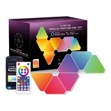 Paneles De Luz Wifi Rgb Triangulares Alexa App Control, 10 P