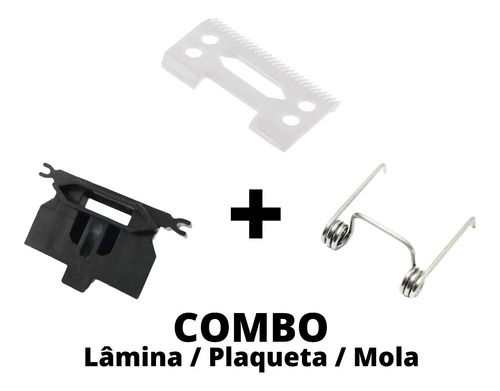 Kit Wahl Plaqueta Mover Lâmina + Mola + Lâmina Cerâmica Wahl