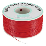 Fiozinho Wire Wrap 30awg Rolo Com 250m Eletrônica - Vermelho
