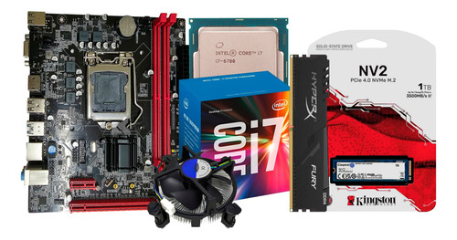 Kit Processador I7 6700 + Placa Mãe 1151 + 16gb + Ssd 1tb M2