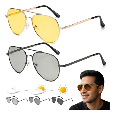 GOURUZI 2pzs Gafas De Sol Moda Polarizados Fotocrómicas Hombre Mujer.Gafas a diario.Para Ciclismo,moto,senderismo,correr,golf,pesca,conducir,béisbol,etc.gafas De Protección Sol Uv400 | MercadoLibre