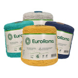 Barbante Euroroma 1 Kg Kit 4 Unidades Fio Numero 6 Crochê