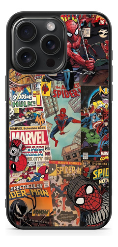 Funda Spiderman Hombre Araña Comic Collage Marvel 5 Deluxe