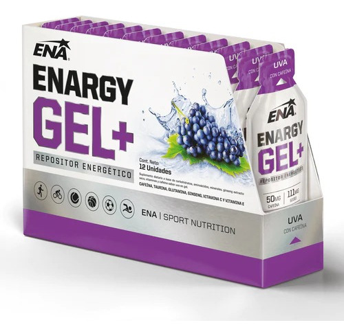 Gel Energético Ena Con Cafeína + Vitaminas Caja X12 Unidades