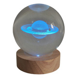 Lampara Bola Cristal Figura 3d Iluminación Rgb Decorativa