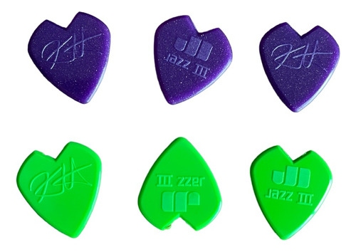 Picks Guitarra Electrica Kirk Hammett Jazz Iii X6