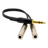 Cable Adaptador Audio Plug 6,5 Stereo A 2  6,5 Hembra Mono