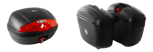 Baú Givi E450n 45 Litros + Givi E21 Lateral 21l Universal