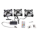 Kit De 3 Ventiladores Rgb Gamer, 120mm Rgb Radiador De Caja