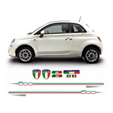 Kit Adesivo Faixa Lateral Fiat 500 Italia E Resinados