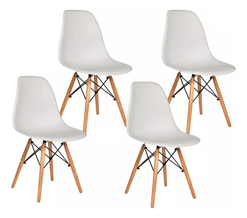 Set De 4 Sillas Eames Modernas Minimalistas Casa - Oficina