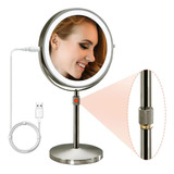 Espejo De Maquillaje Iluminado Con Aumento De 1x/10x, Altura