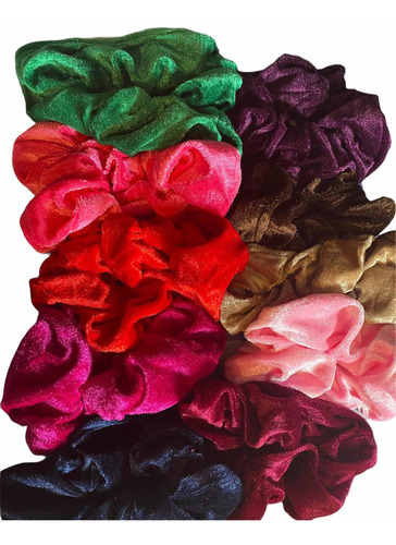 Colet Scrunchies Terciopelo Grande Colores 6 Unidades 