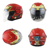 Casco Semi Integral Iron Man Edge Certificado Marvel Moto