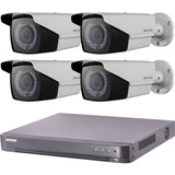 Kit Seguridad Hikvision Dvr 8 + 4 Camaras 1080p Varifocal