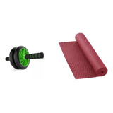 Kit Ejercicio Rueda De Ejercicio Abdominales + Tapete Yoga